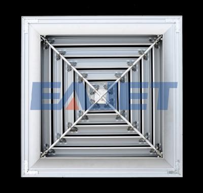 China Modern Square Supply HVAC Ceiling Supply System Air Diffuser Aluminum Square Air Diffuser for sale