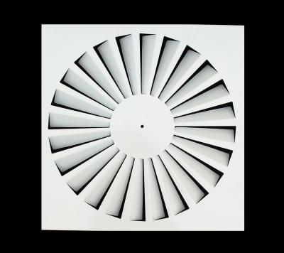 China Square Energy Saving Wholesale Aluminum Ceiling Air Conditioning Adjustable Duct Swirl Diffuser for sale