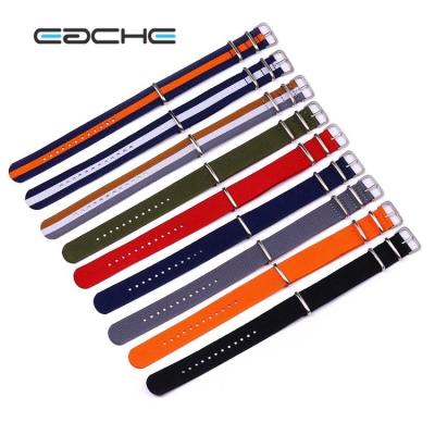 China Fanshion NL03 EACHE wholesaler stock 12mm 14mm 16mm 18mm 20mm 22mm 24mm more color cheap nylon NATO watch straps for sale