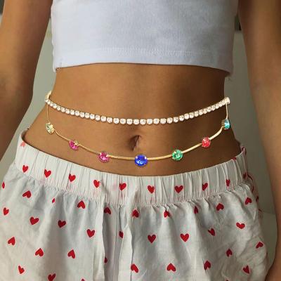 China GYX Gold Waist Body Chain Women Silver Charm Diamond Sexy Alloy Jewelry Belly Chains Fashionable Gemstone for sale