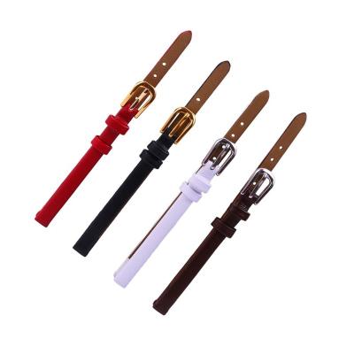 China Fanshion Woman 6mm 8mm 10mm Top Quality Genuine Leather Watch Band Stock for sale