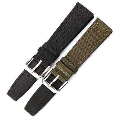 China Fashion Canvas Classic Genuine Leather Watchband for Watch 20mm 21mm 22mm for sale