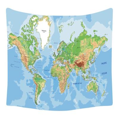 China Light Weight Polyester Map Polyester Wall Hanging Pirate Treasure Wall Tapestry Wall Cloth Wall Cloth Decor Letter Thin Home Tapestries for sale