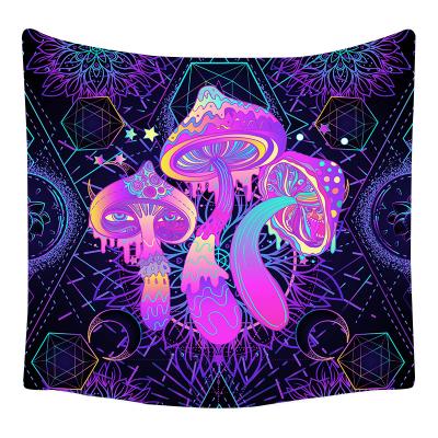 China Dreamy Wall Hanging Mandala Mushroo Tepestry Psychedelic Light Tapestry Moon Sun Catcher for sale