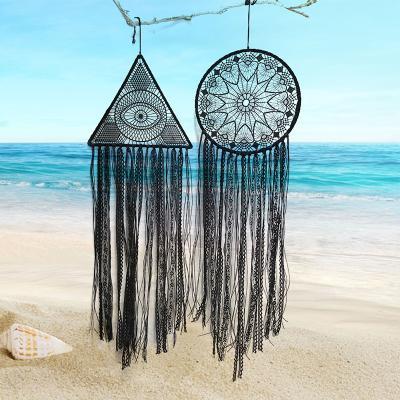 China Dreamcatcher Lightweight Bohemian Tapestry Woven Tassel Wall Decor Tapestry Macrame Hanging Wall Hanging for sale