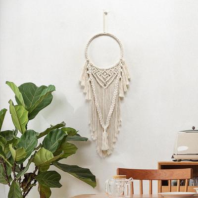 China Cotton Tapestry Boho Wall Hanging Decor Macrame Lightweight Handmade Home Dream Catcher Woven Tapestry for sale