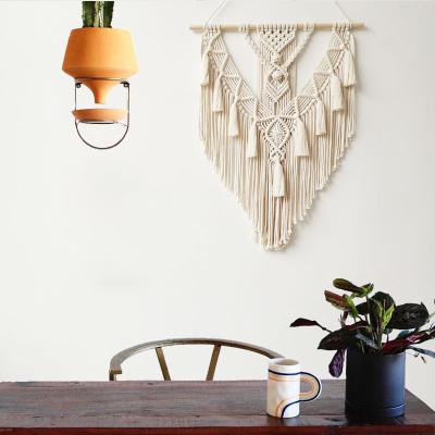 China Wall Hanging Art For Home Decoration Macrame Tapestry Light Bohemian Modern Handmade Cotton Woven Tapestry for sale