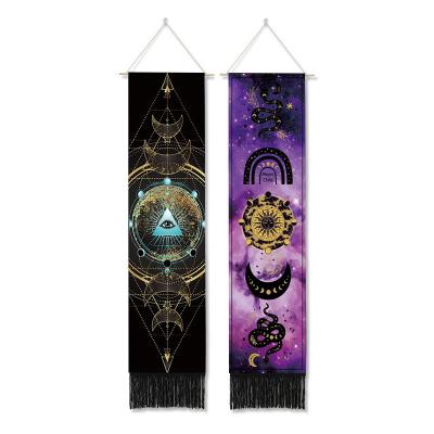 China Minimalist Psychedelic Serpent Moon Sun Sky Hanging Banner Starry Evil Eye Wall Tapestry Tapestry for sale