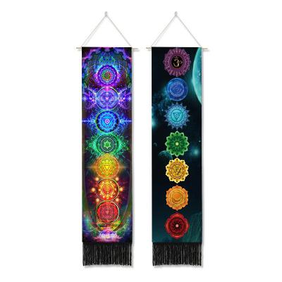 China Psychedelic 7 Chakra Tapestry Wall Hanging Minimalist Trippy Religious Decoration for sale