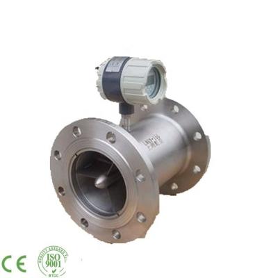 China 304 Stainless Steel Gas Turbine Flow Meter Flange Type Flow Meter for sale