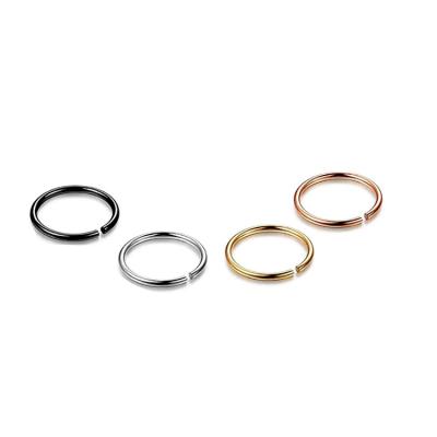 China 316L Nose Ring Wholesale Free Sample Fake Nose Ring Surgical Seamless Piercing for sale