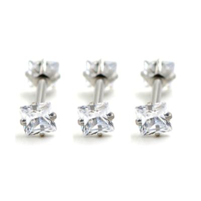 China For single ear tragus CZ square jewelry factory price tragus piercing jewelry for sale