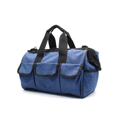 China New Logo Portable Heavy Duty Work Canvas Electrician Custom Canvas Tool Bag Thick Outdoor Garden Tool Bag for sale