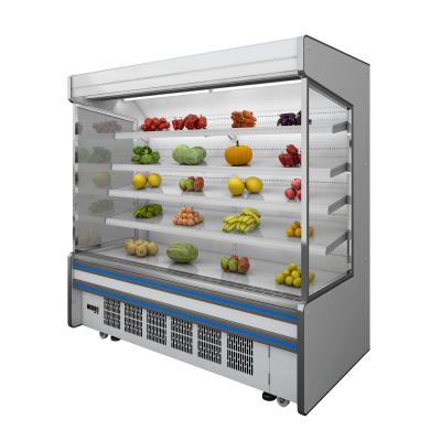 China Double-temperature Customize Dairy Products Open Display Showcase Fridge Freezer Freezer Display Cooler Dynamics Cooling Adjustable for sale