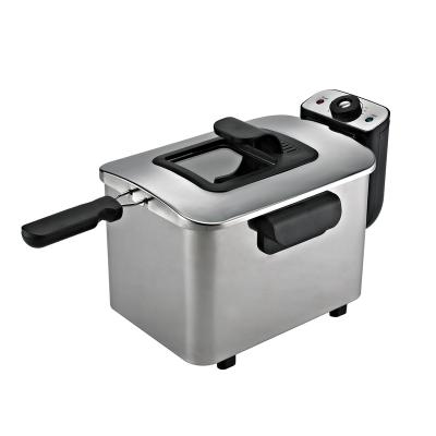 China 1.2kg capacity Ni-plated food frying basket deep fryers stainless steel electric deep fryer for commercial fried chicken table top deep fryer with window for sale