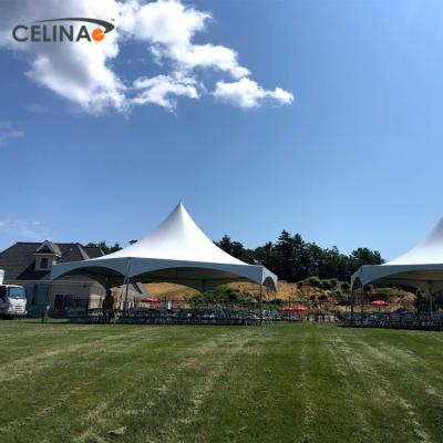 China Outdoor Sports UV Hexagonal Event Party Tent Celina Trade Show Event Tension Resistance Observation Tent for sale