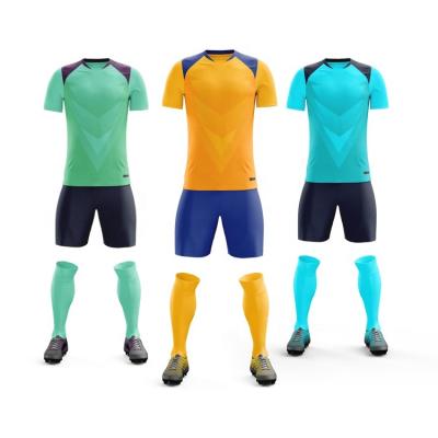 China Supplier Factory Price Wholesale New Breathable Sublimation Soccer Uniforms Kits Men Uniforms Kits for sale