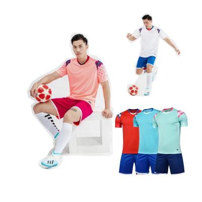 China Custom Jersey Breathable White Plain Set Youth Football Uniforms Mens Soccer Shirts for sale