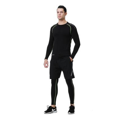 China Breathable 3 Pieces In Quick Dry Breathable Gym Wear Set Men Running Suits Breathable Training Clothes Wear Sport Suit For Man for sale