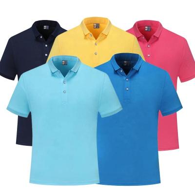 China Anti-wrinkle Men's Sports Wear Plain Quick Dry Polo Shirt Golf Shirts Fitness Clothing Polyester Cotton Fabric for sale