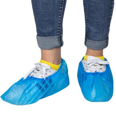 China Disposable Thick Disposable CPE Shoe Cover Non-slip Plastic Waterproof CPE Shoe Cover for sale