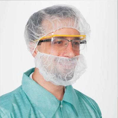 China Soft White Beard Cover For Personal Care Disposable Nonwoven Beard Cover for sale