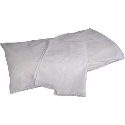 China Anti Dust Mite Soft Nonwoven Material Hotel/Beauty/Hospital/Clinic Use Waterproof Breathable White Disposable Pillow Case With Inner Flap for sale