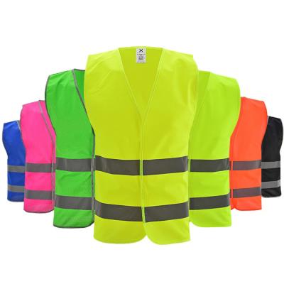 China Custom Soft High Reflective Fluorescent Safety Safety Visibility Working Vest With Logo for sale