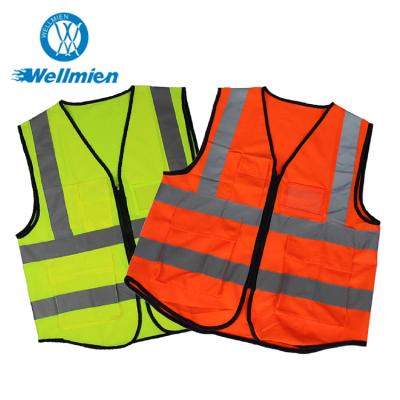 China Yellow Soft Pulled Polyester Custom Safety Vest Reflective Suit for sale