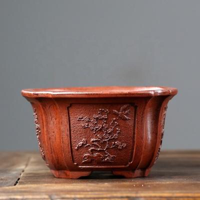 China CLASSIC Unglazed Handmade Pot Yixing Bonsai Pot for sale