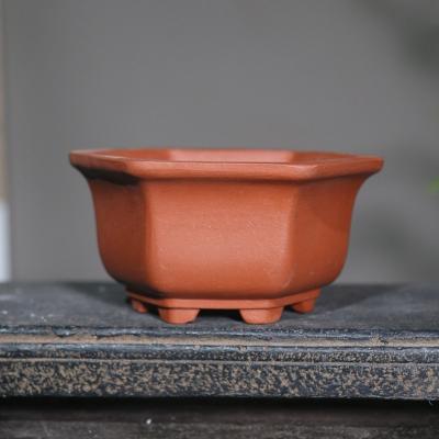 China CLASSIC Unglazed Rectangle Pot Handmade Yixing Bonsai Pot for sale