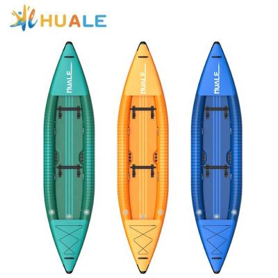 China New Design PVC Fishing Portable Foldable Inflatable Boat Canoe 2 Person Outdoor Kayak for sale