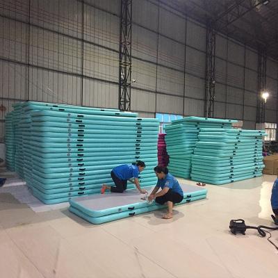 China PVC 3m Gymnastics Tumbling Airtrack Air Track Set Inflatable Yoga Mat Factory Training Wholesale Price for sale