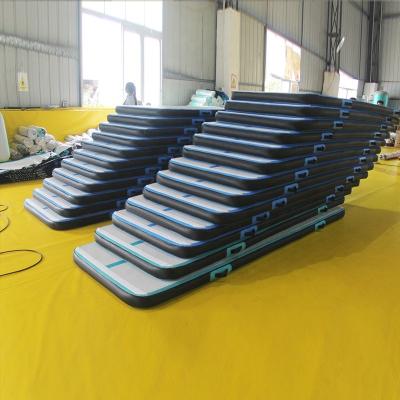 China Inflatable Exercise Air Tumble Track Gymnastic Air Track Gym Yoga Training Equipment With Electric Compressor for sale