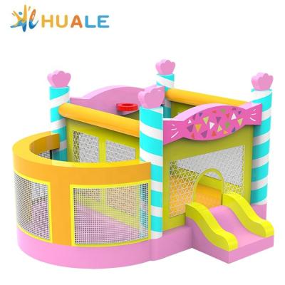 China Wholesale Home Use Inflatable Trampoline Bouncy Castle New Design Child Bouncer Jumping House Combined Candy Theme for sale