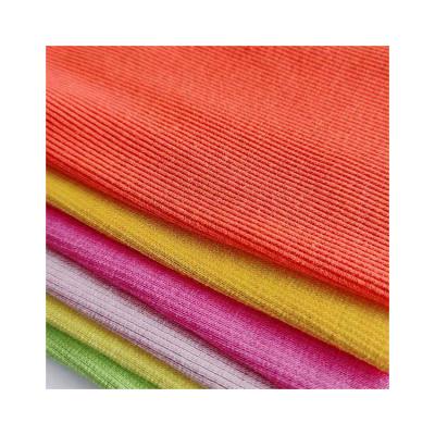 China Shrink-Resistant Polyester Ribbed Fabric Popular Textiles Custom Made Rib Knit Fabric For Underwear for sale