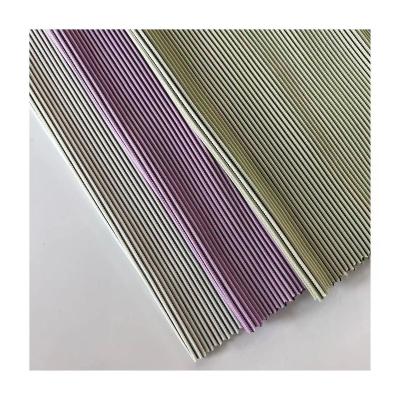 China Good breathable stretch 95%polyester 5%spandex rib stripe fabrics ottoman knit fabric for woman garment for sale