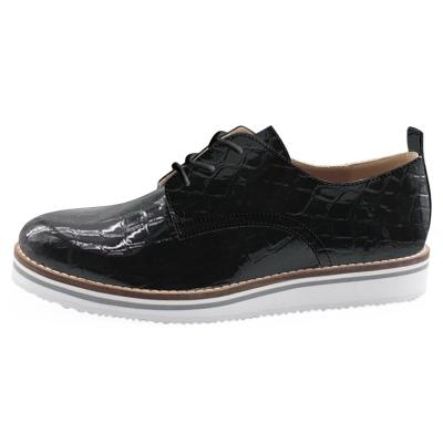 China Fashion Trend Guaranteed High Quality Unique Platform Leather Women Casual Derby Shoes for sale