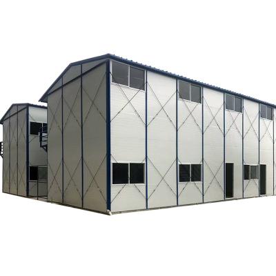 China Modern Worker Shift Quickly Assembled Modular Prefab House Cheap Steel Sandwich Panel House for sale