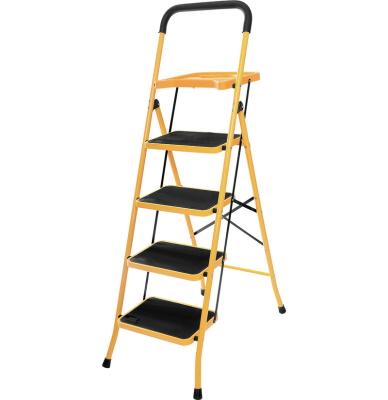 China Collapsible Ladders Leader Collapsible House Using 4 Steps Quick Step Lightweight Steel Ladder for sale