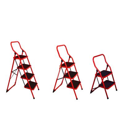 China Folding Ladders CE Certificated Good Quality Steel Material Steps Steel Ladder 2/3/4 Ladder for sale