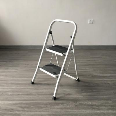 China Lightweight Steel Folding Step Ladder Safety Step Ladder Folding Ladders Two Teps Steel Step Ladder for sale