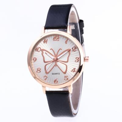 China Unspecific Simple Personality Butterfly Belt Band Women Ladies Big Shape Quartz Design Lady Luxury Watch for sale