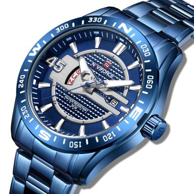 China Automatic Date NAVIFORCE 9157 Men Sport Full Steel Quartz Watch Waterproof Clock Mens Military Wristwatches for sale