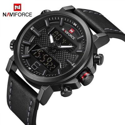 China Fashion Luxury Brand Naviforce 9135 Automatic Date Wristwatch Waterproof Men Army Navy Army Military Force Watch Dual Display for sale