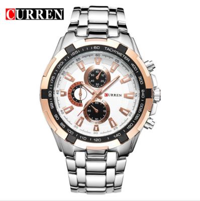 China Non-specific curren 8023 wholesale price custom design logo promotional gift watch stainless steel men watch for sale