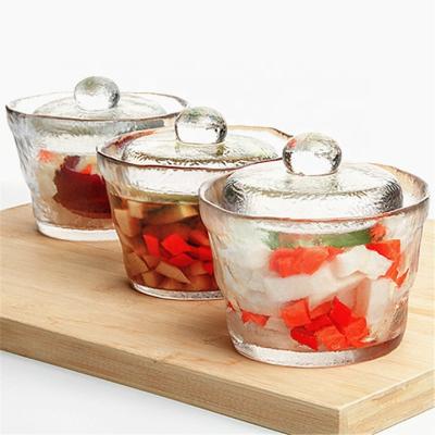 China Viable Japan Style Glass Pickling Jar with Fermentation Glass Weights for sale