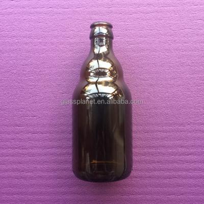 China Beverage Stubby Amber Glass Beer Bottle 330ml 11oz for sale