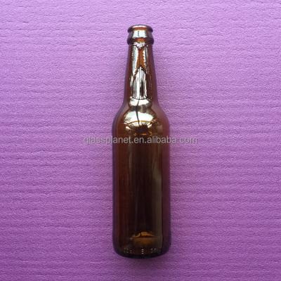 China Beverage Brown Amber Glass Beer Bottle 330ml 11oz for sale