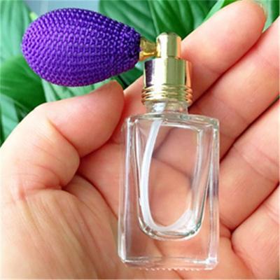 China 10ml Glass Bottle - Classic Refillable Perfume Atomizer Square Spray Sprayer With Air Bulb for sale